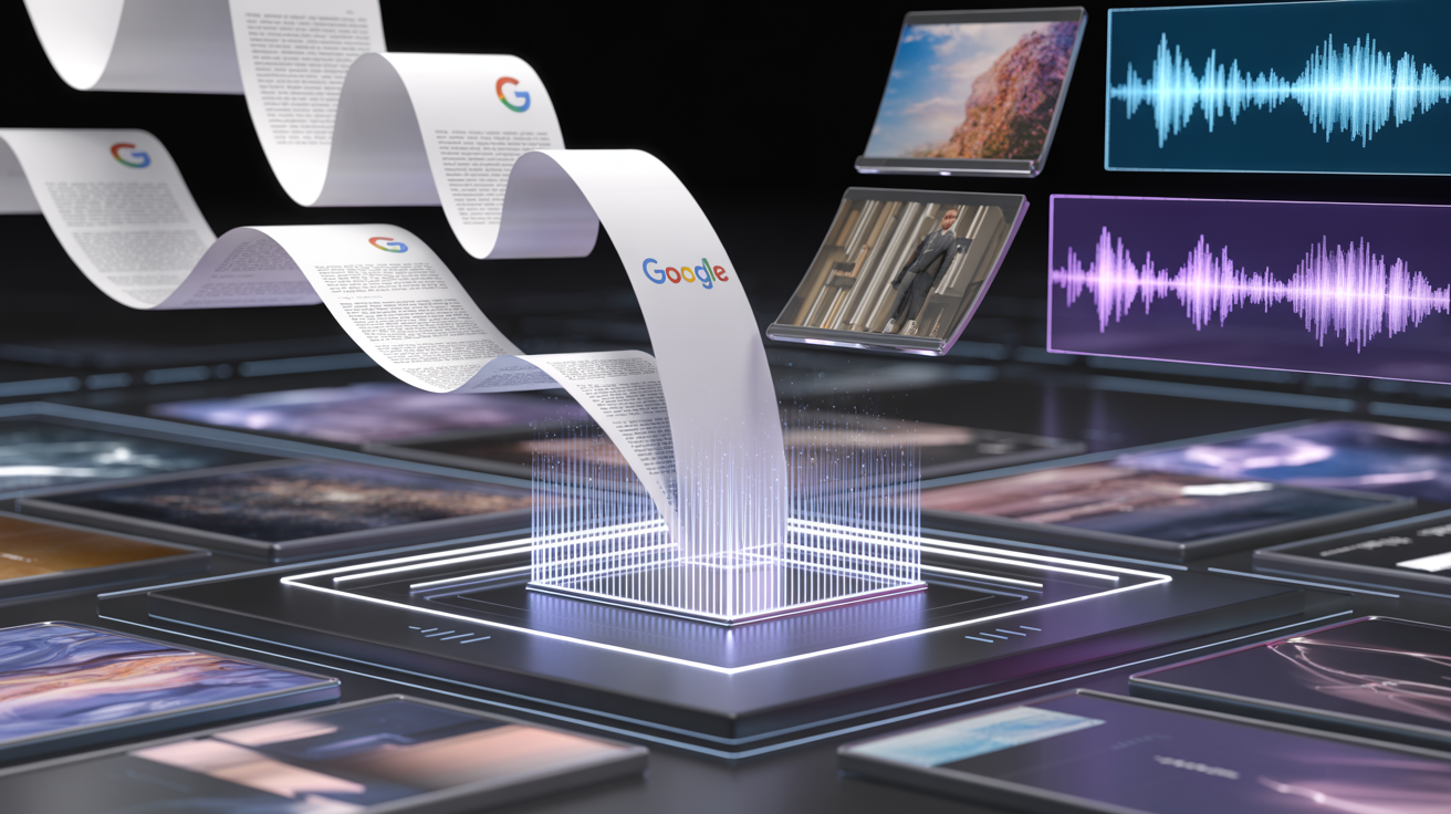 Google Gemini multi-modal AI model processing text, images, audio and video simultaneously