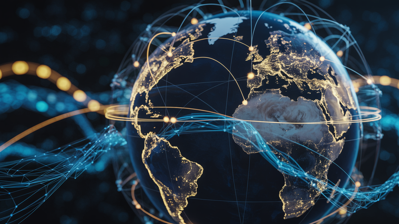 Global map showing sovereign AI infrastructure and geopolitical competition between nations