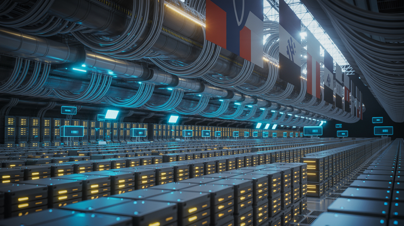 Massive AI data center infrastructure representing the $700 billion sovereign AI investment boom